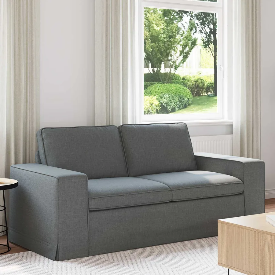 Canapé Gris foncé 182 x 80 x 82 cm tissu