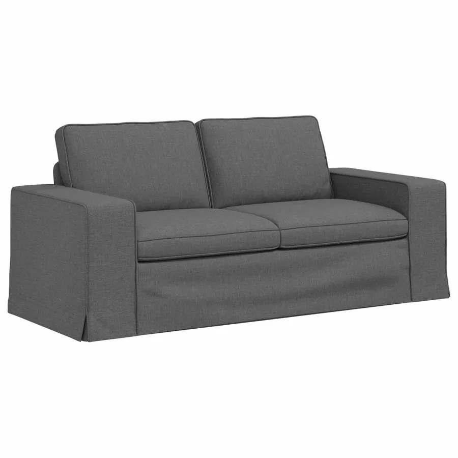Canapé Gris foncé 182 x 80 x 82 cm tissu - 2