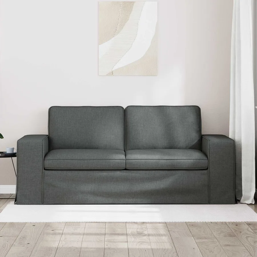 Canapé Gris foncé 182 x 80 x 82 cm tissu - 3