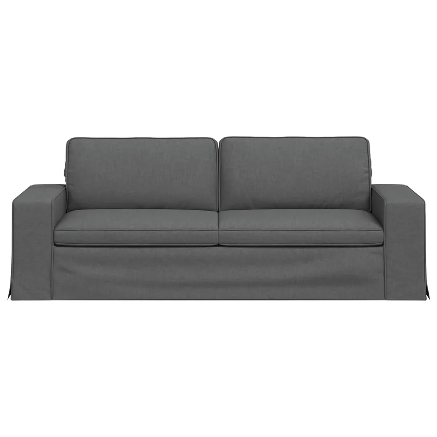 Canapé Gris foncé 222 x 80 x 82 cm tissu - 4