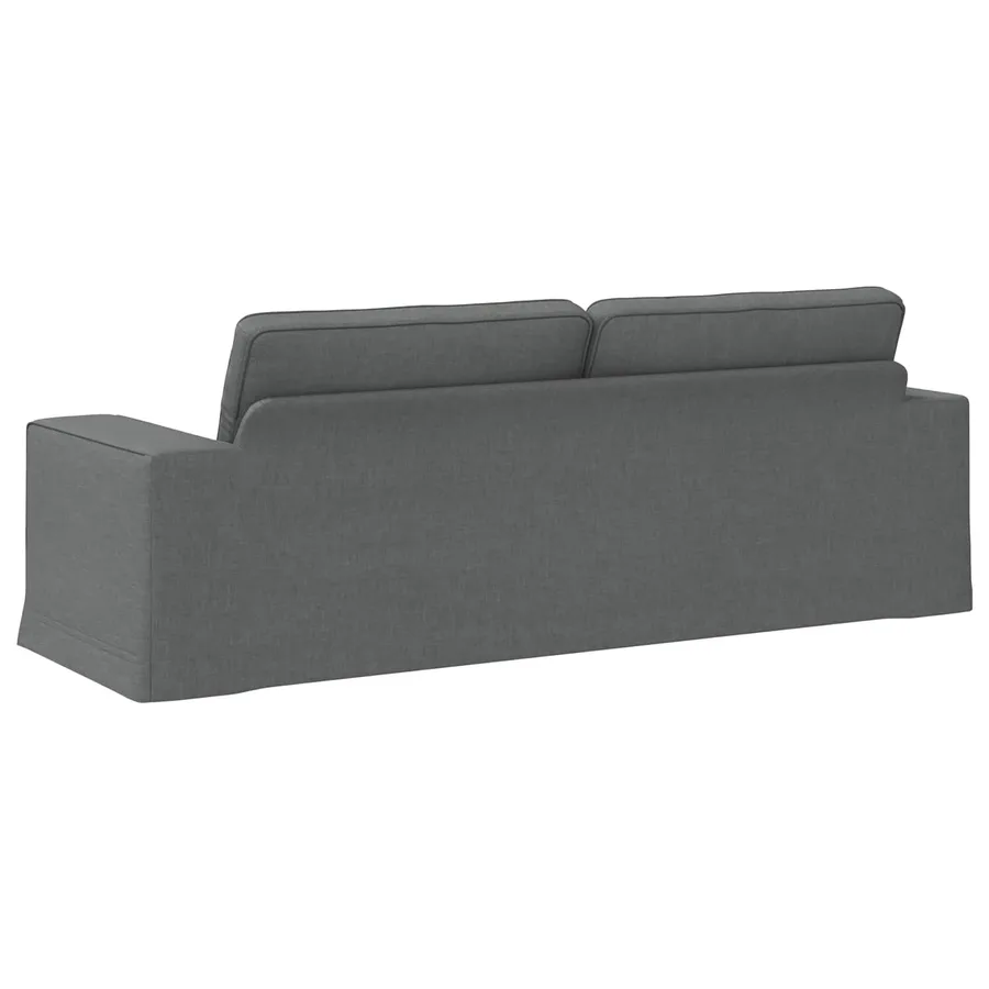 Canapé Gris foncé 222 x 80 x 82 cm tissu - 6