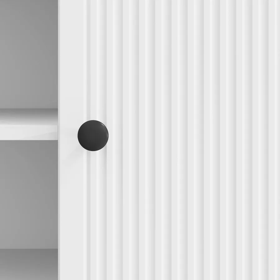 Meuble TV 102 x 34,5 x 50 cm Blanc brillant Bois d'ingénierie - 10