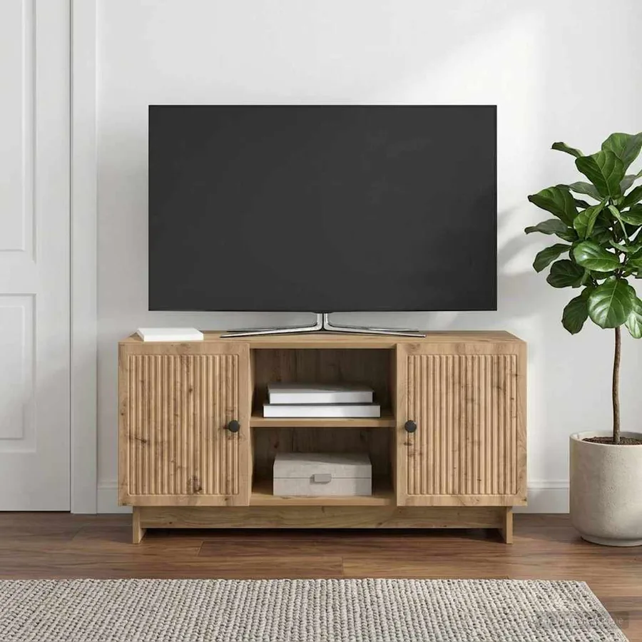 Meuble TV 102 x 34,5 x 50 cm Chêne artisanal Bois d'ingénierie