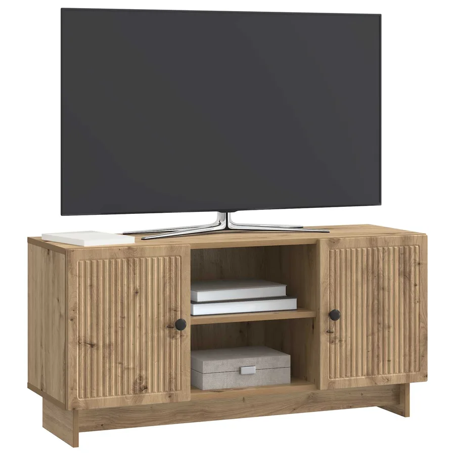 Meuble TV 102 x 34,5 x 50 cm Chêne artisanal Bois d'ingénierie - 3