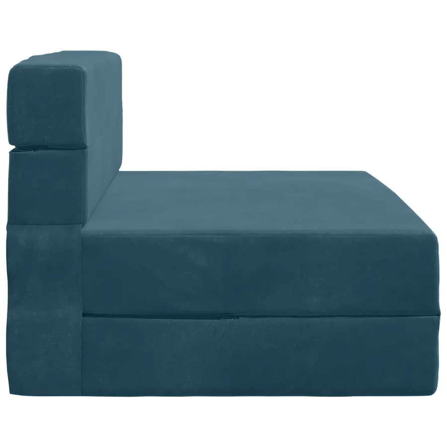 Canapé-lit pliable Bleu 70 x 80 x 60 cm Tissu - 4