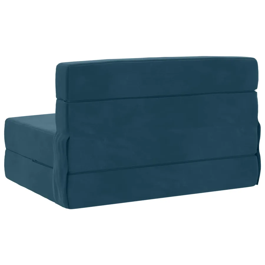 Canapé-lit pliable Bleu 70 x 80 x 60 cm Tissu - 5