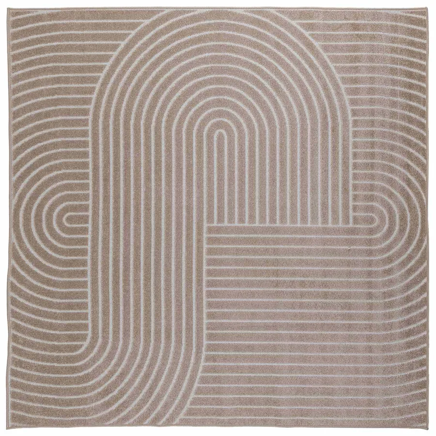 Tapis de surface Carré PALMERAS Beige 240 x 240 cm Polyester - 2