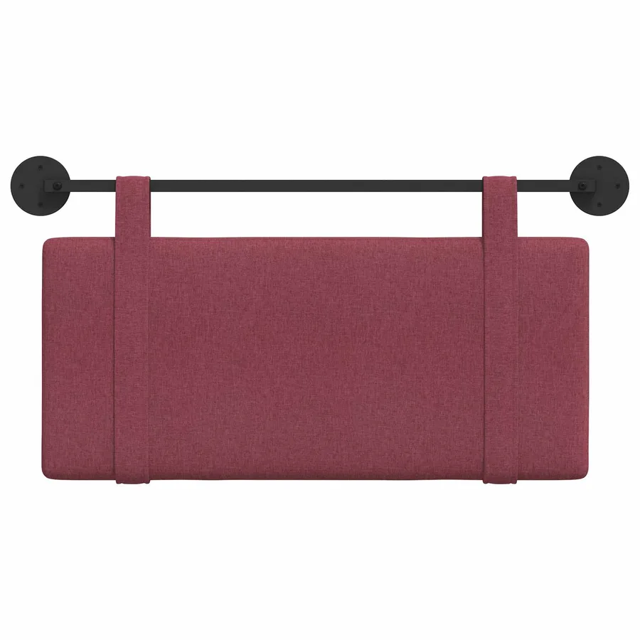 Tête de lit suspendue Bordeaux Tissu - 5