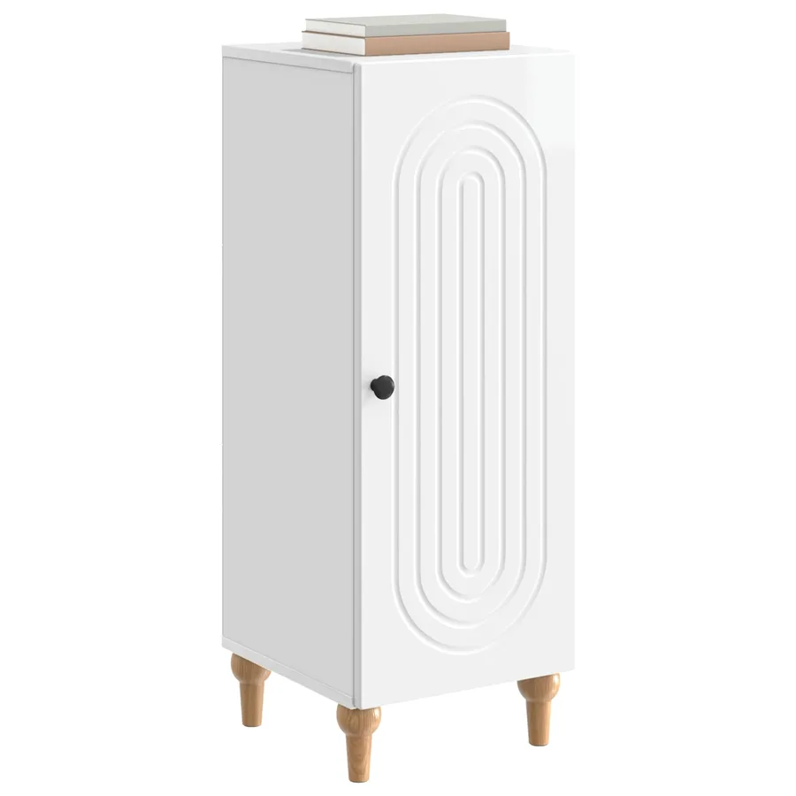 Buffet Blanc brillant 33 x 34,5 x 90 cm Bois d'ingénierie - 3