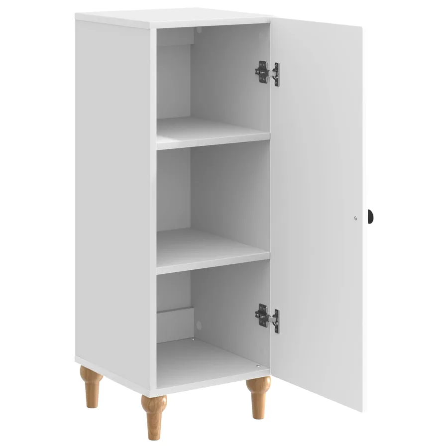 Buffet Blanc brillant 33 x 34,5 x 90 cm Bois d'ingénierie - 5