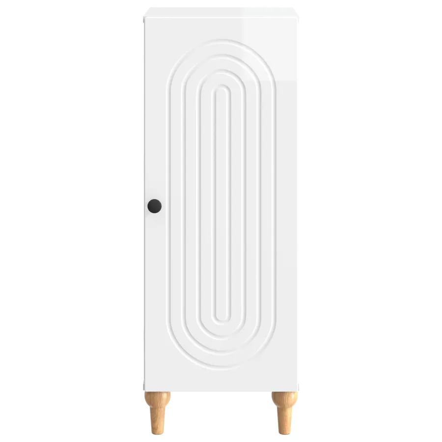 Buffet Blanc brillant 33 x 34,5 x 90 cm Bois d'ingénierie - 6