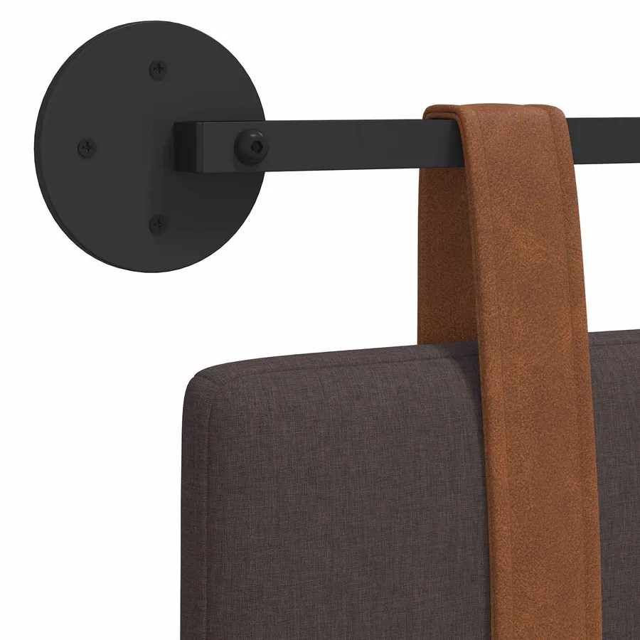 Tête de lit suspendue Marron foncé PU antique - 9