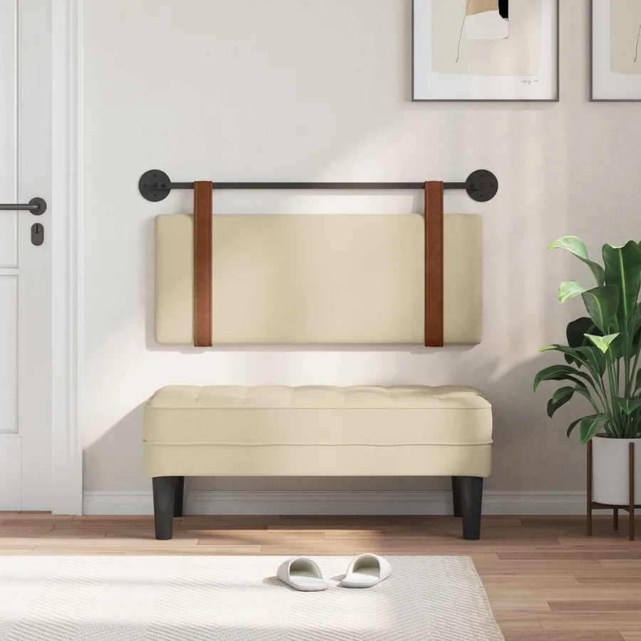 Tête de lit suspendue Crème PU antique - 3