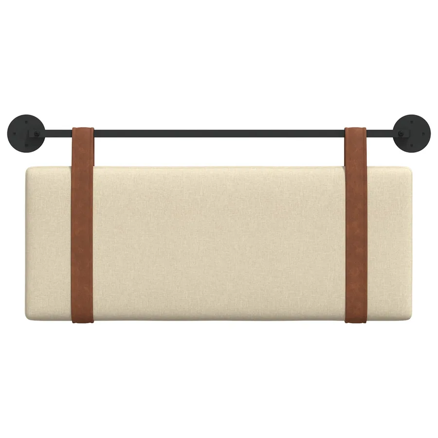 Tête de lit suspendue Crème PU antique - 5