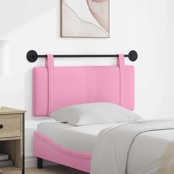 Tête de lit suspendue Rose tissu