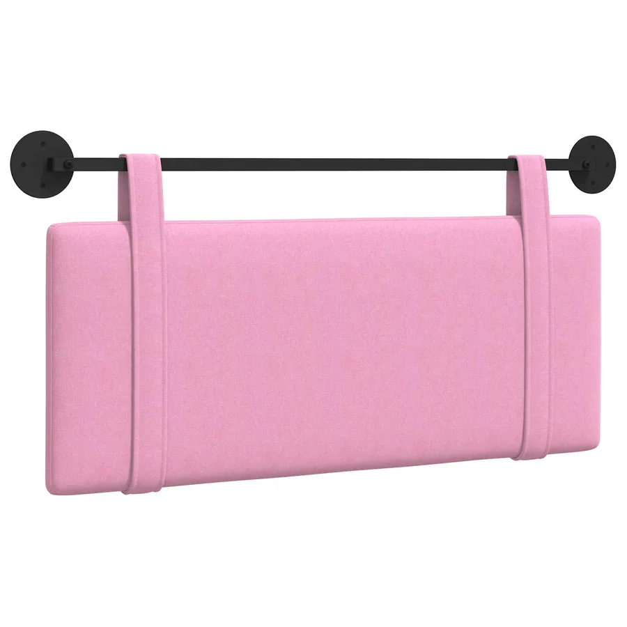Tête de lit suspendue Rose tissu - 2