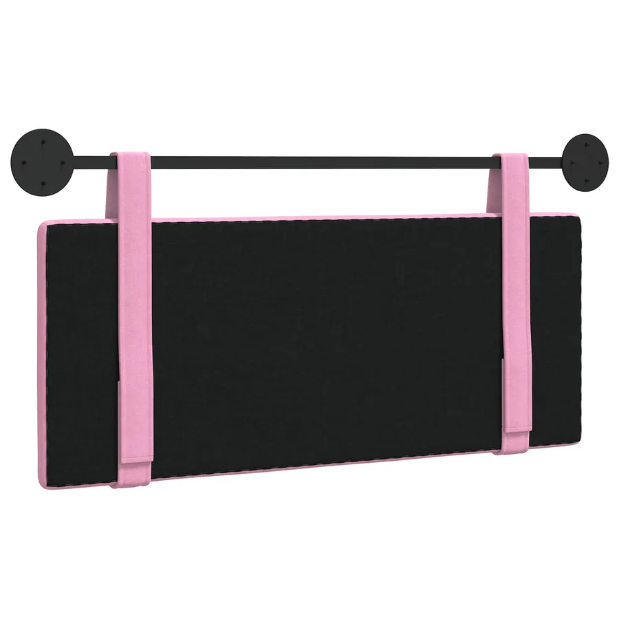 Tête de lit suspendue Rose tissu - 7