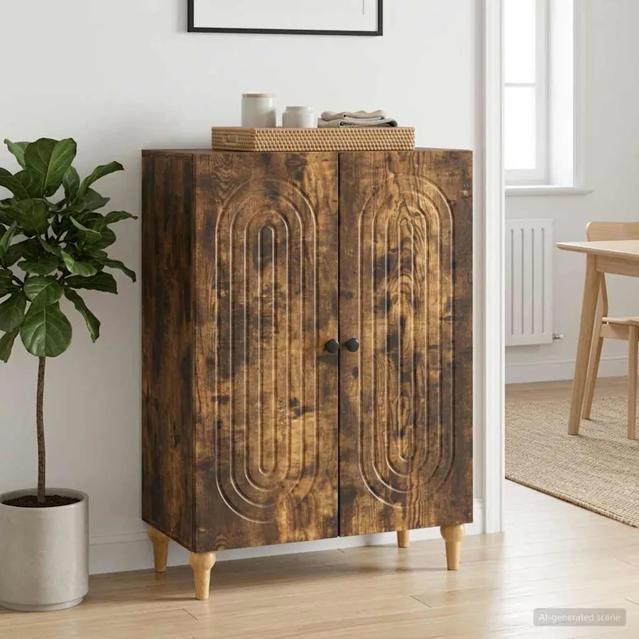 Buffet Chêne fumé 66 x 34,5 x 90 cm Bois d'ingénierie