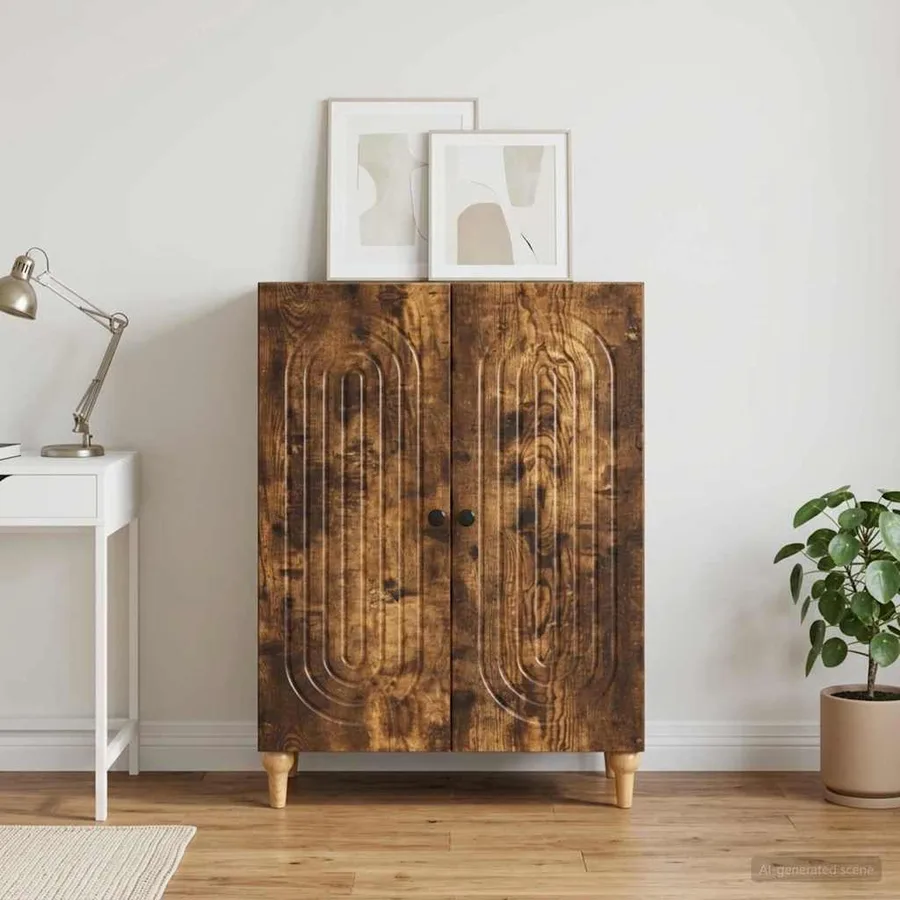Buffet Chêne fumé 66 x 34,5 x 90 cm Bois d'ingénierie - 4