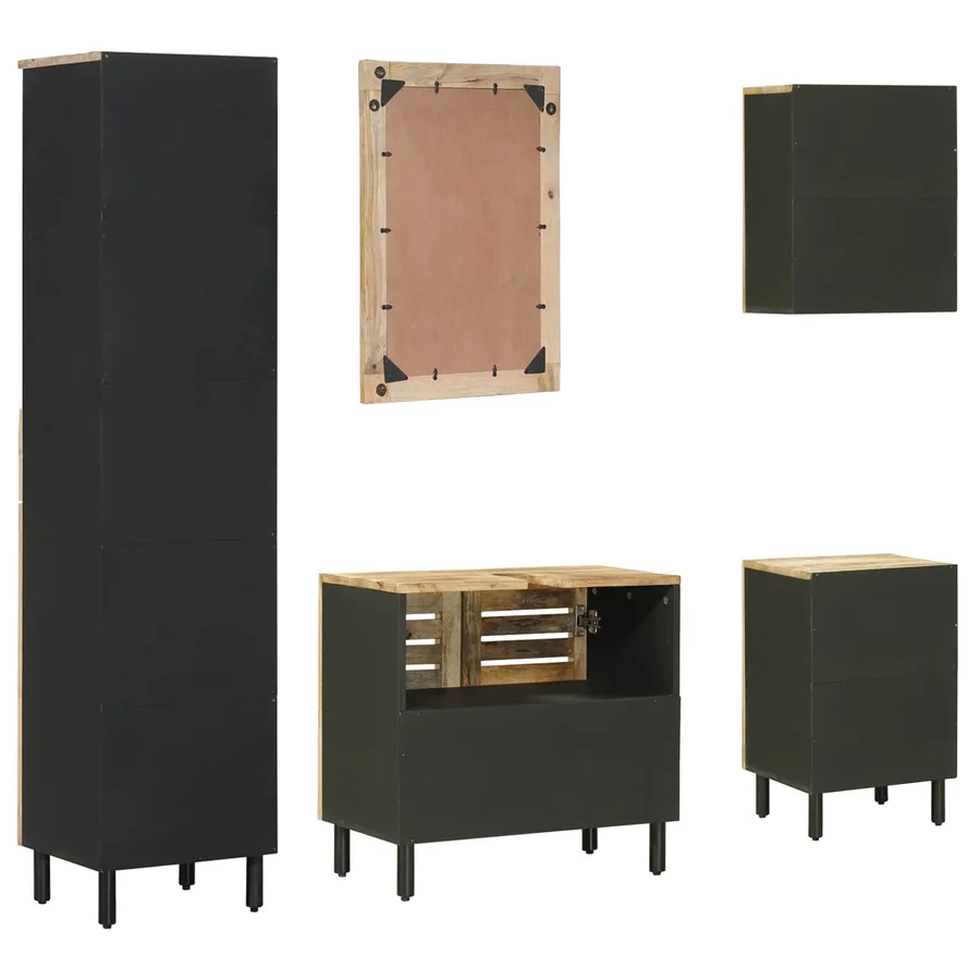 Ensemble de Meubles de Salle de Bain 5 pc Naturel - 8