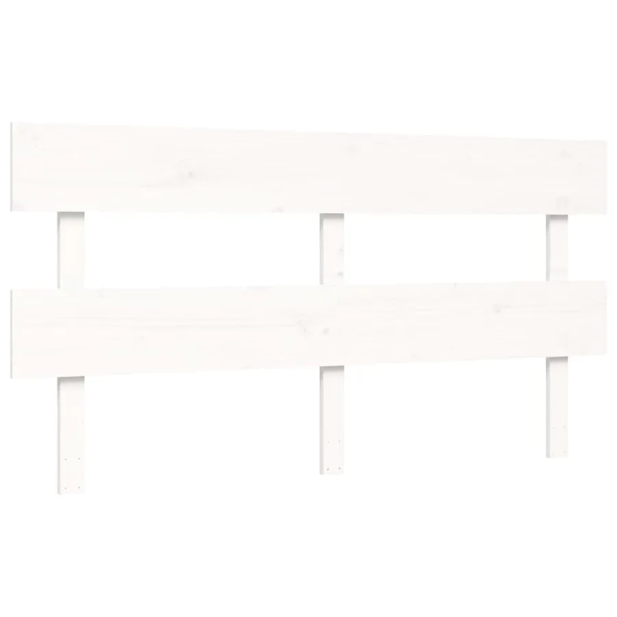 Cadre de lit sans matelas blanc 160x200 cm bois de pin massif - 8
