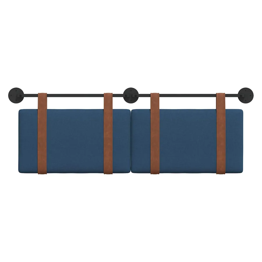 Tête de lit suspendue Bleu PU antique - 5