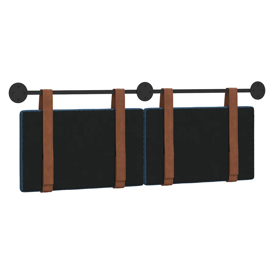 Tête de lit suspendue Bleu PU antique - 7