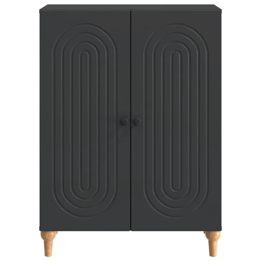 Buffet Noir 66 x 34,5 x 90 cm Bois d'ingénierie - 6