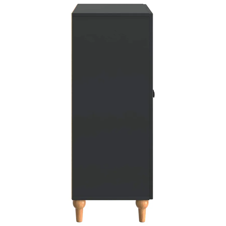 Buffet Noir 66 x 34,5 x 90 cm Bois d'ingénierie - 7