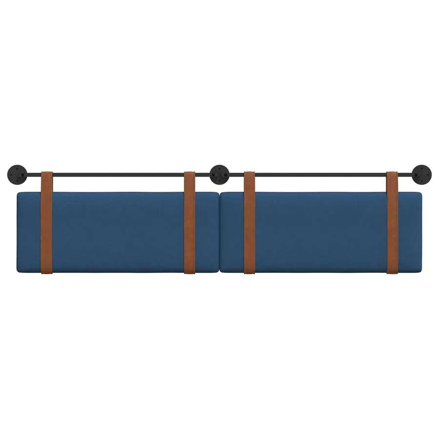 Tête de lit suspendue Bleu PU antique - 5