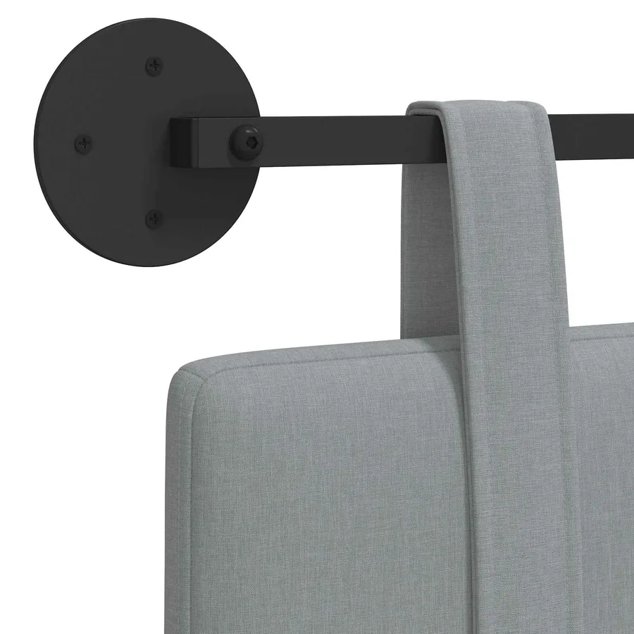 Tête de lit suspendue Gris clair Tissu - 9
