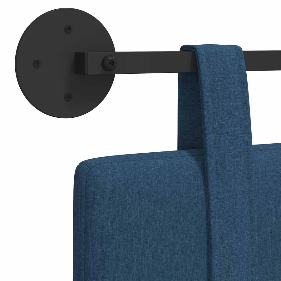 Tête de lit suspendue Bleu Tissu - 9