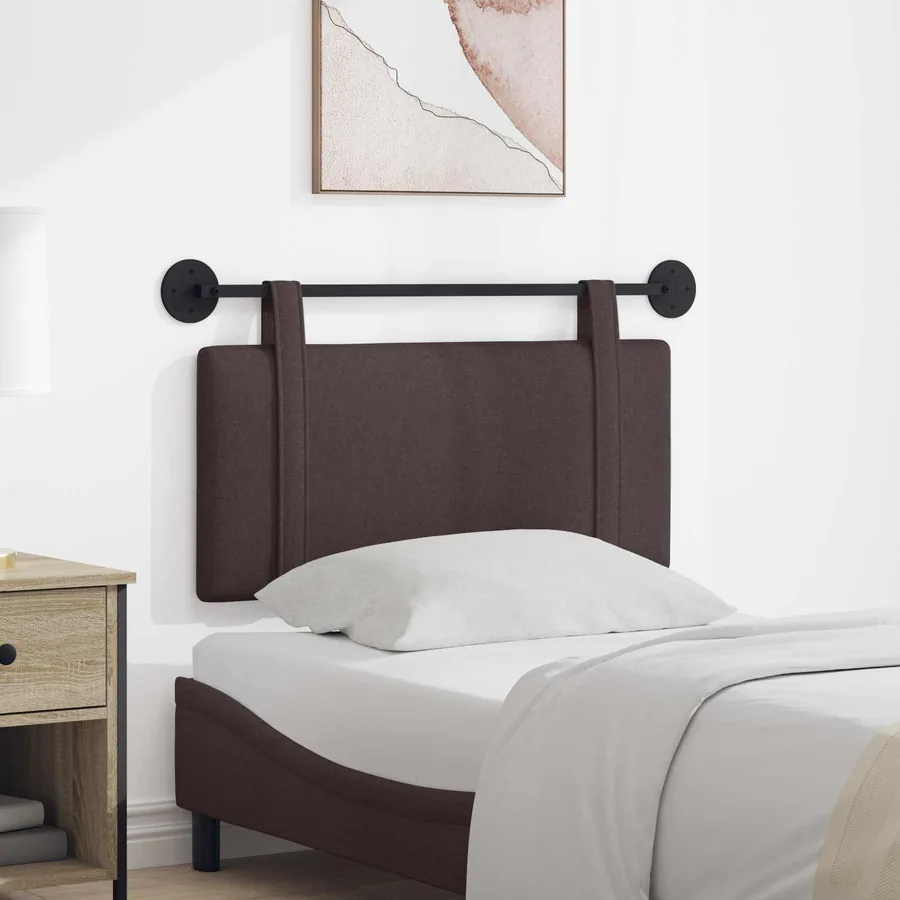 Tête de lit suspendue Marron foncé Tissu