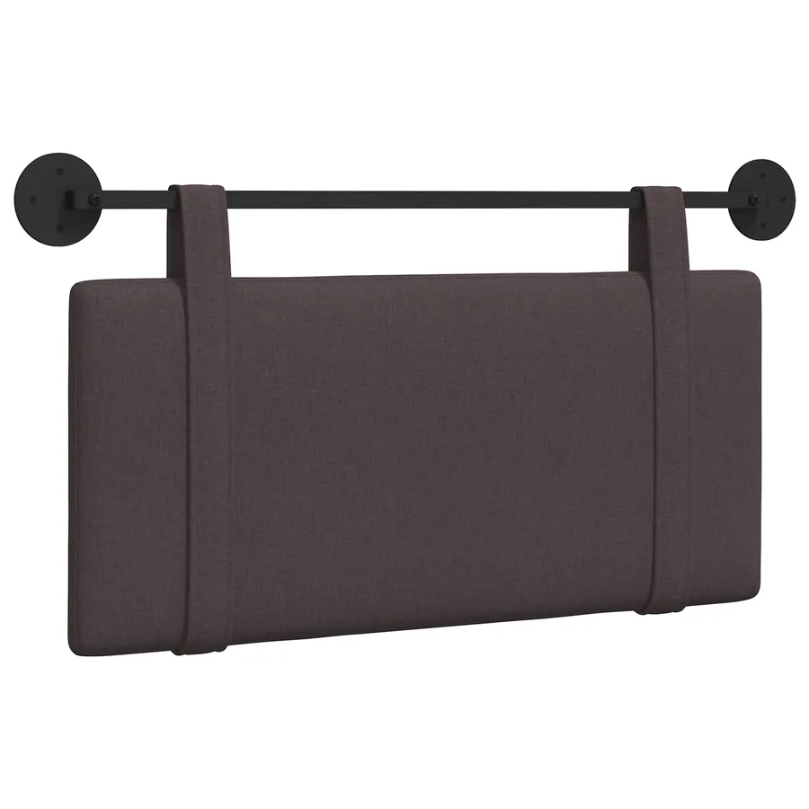 Tête de lit suspendue Marron foncé Tissu - 2