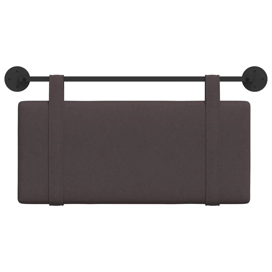 Tête de lit suspendue Marron foncé Tissu - 5