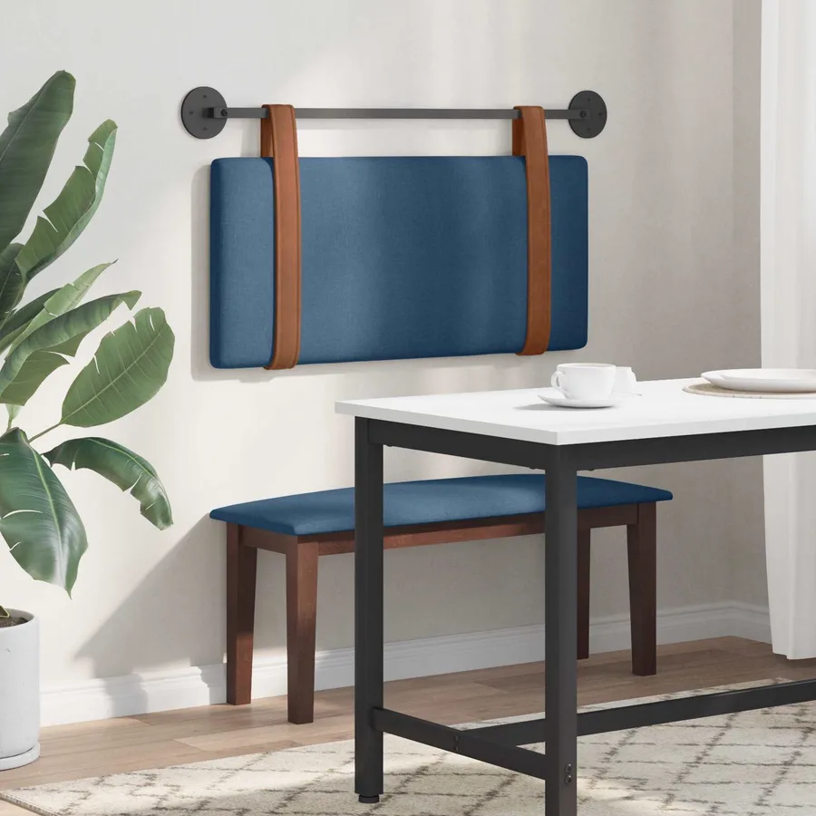 Tête de lit suspendue Bleu PU antique - 4