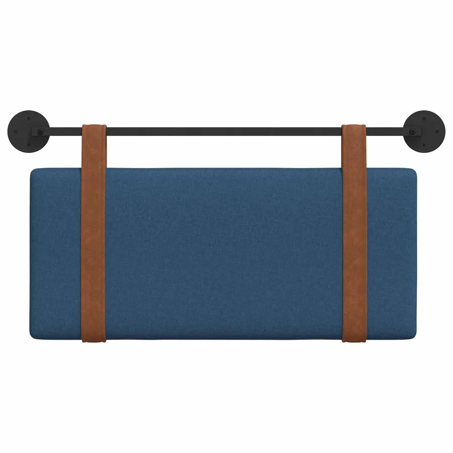 Tête de lit suspendue Bleu PU antique - 5