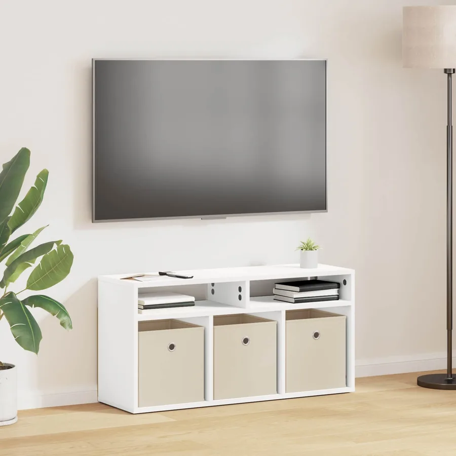 Basboard avec tiroir Blanc 87 x 27,5 x 43 cm