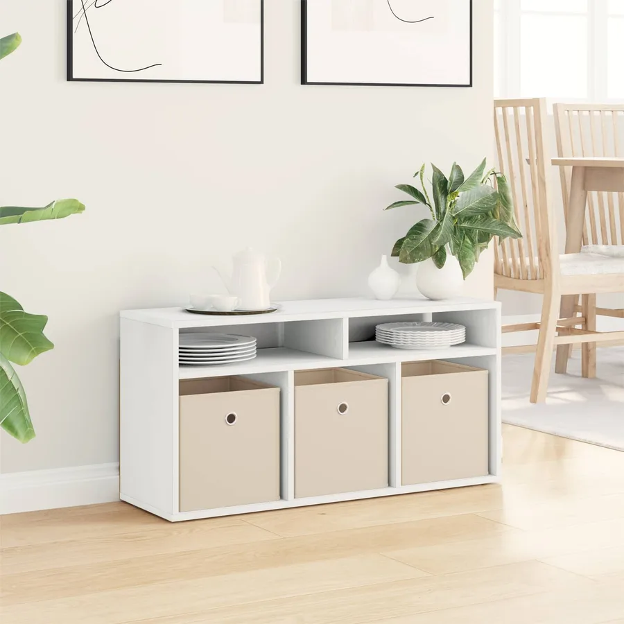 Basboard avec tiroir Blanc 87 x 27,5 x 43 cm - 4