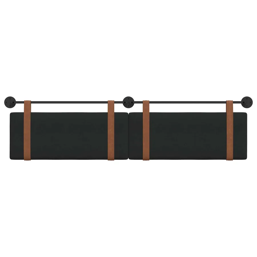Tête de lit suspendue Noir PU antique - 5