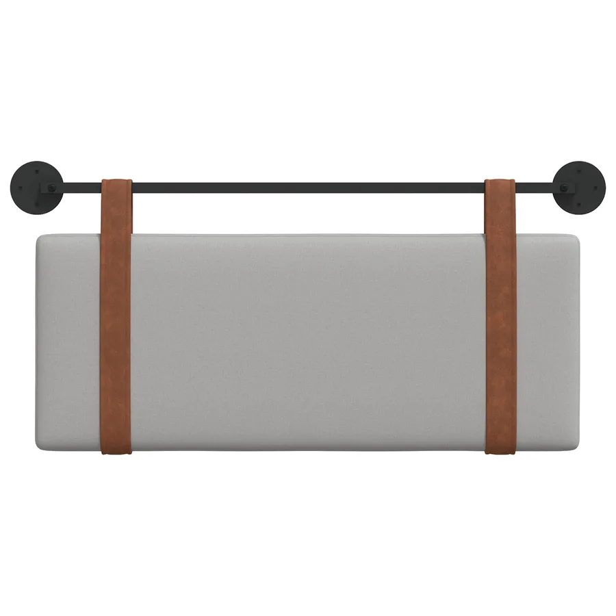 Tête de lit suspendue Gris nuage PU antique - 5