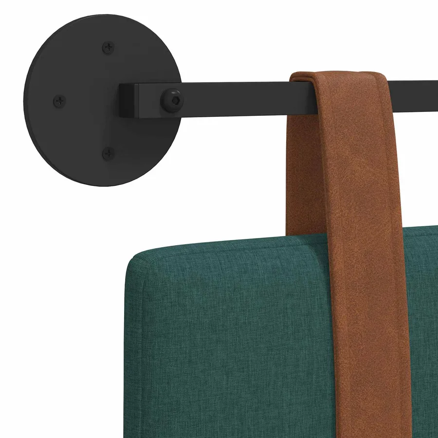 Tête de lit suspendue Vert foncé PU antique - 9