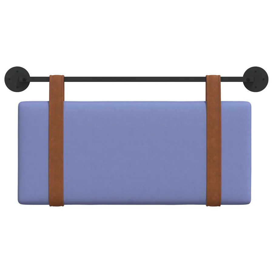 Tête de lit suspendue Bleu denim PU antique - 5