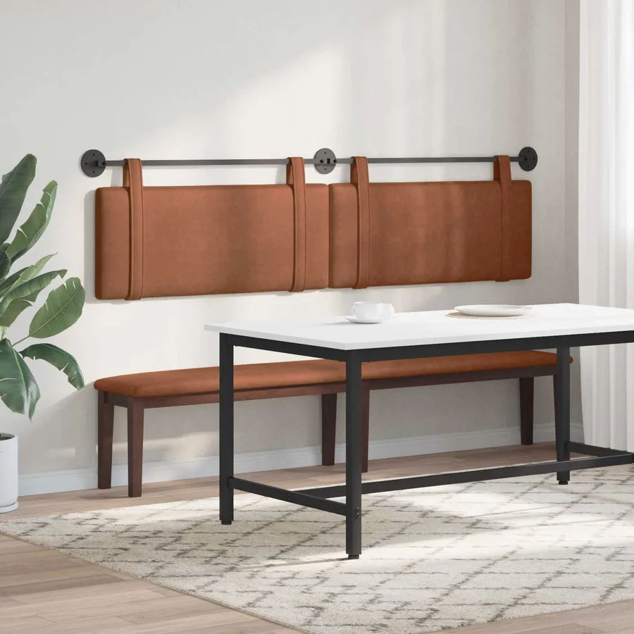 Tête de lit suspendue Marron PU antique - 4