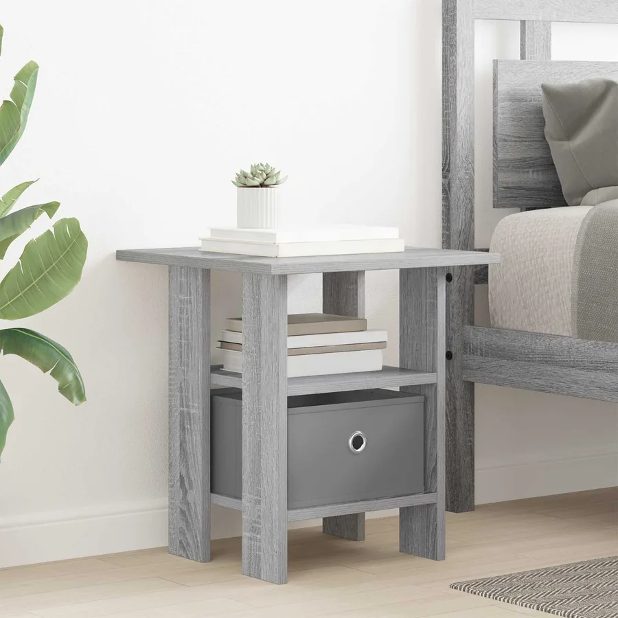 Table de chevet Gris Sonoma 41 x 40 x 45 cm Bois d'ingénierie