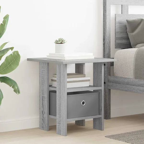 Table de chevet Gris Sonoma 41 x 40 x 45 cm Bois d'ingénierie