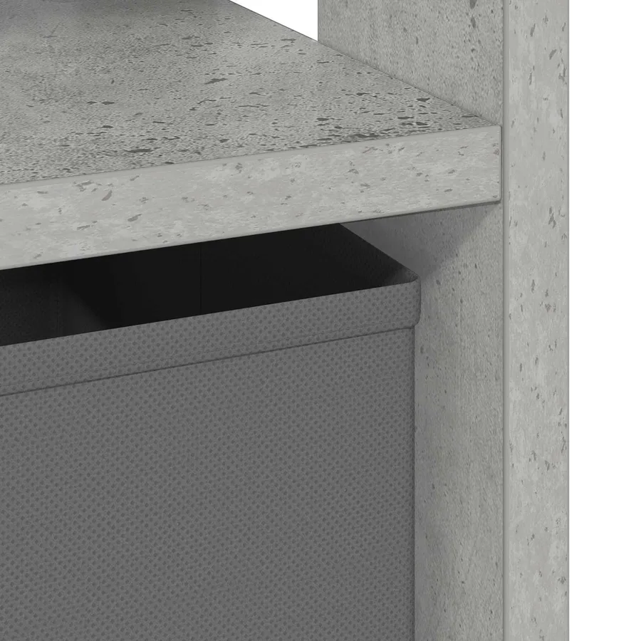 Table de chevet Gris béton 41 x 40 x 45 cm Bois d'ingénierie - 10