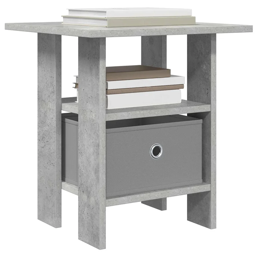 Table de chevet Gris béton 41 x 40 x 45 cm Bois d'ingénierie - 3
