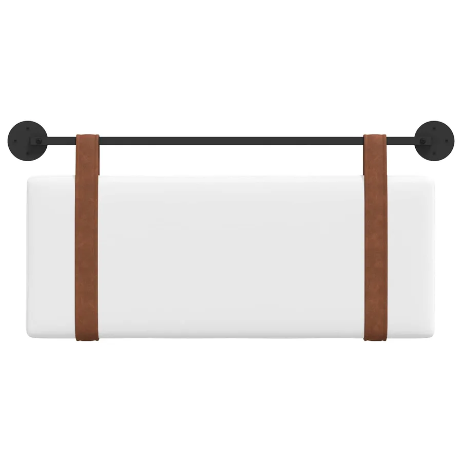 Tête de lit suspendue Blanc PU antique - 5