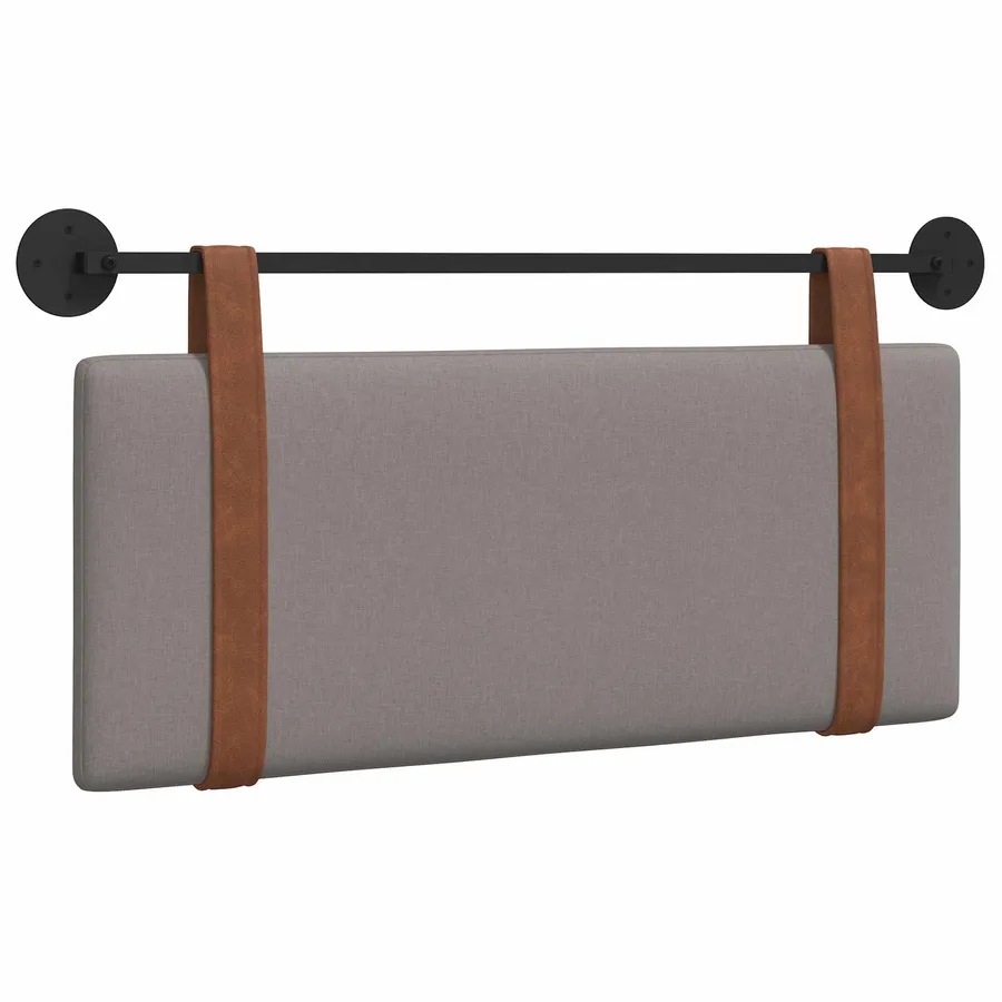Tête de lit suspendue Taupe PU antique - 2